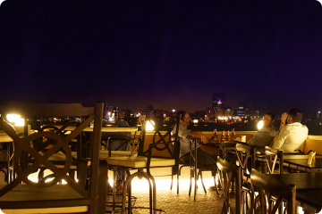 Evening View from Bayview Cafe Colaba Mumbai